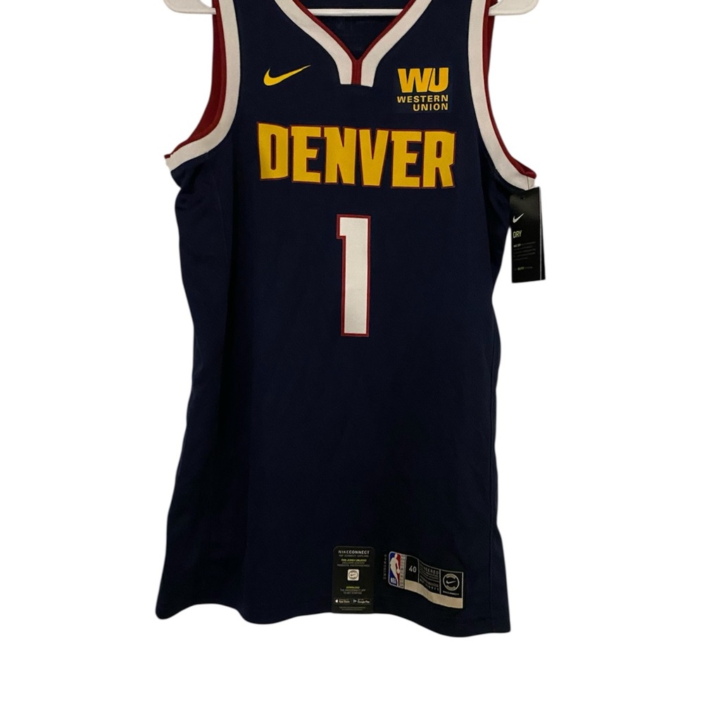 Nike Blue and Yellow Basketball Jersey